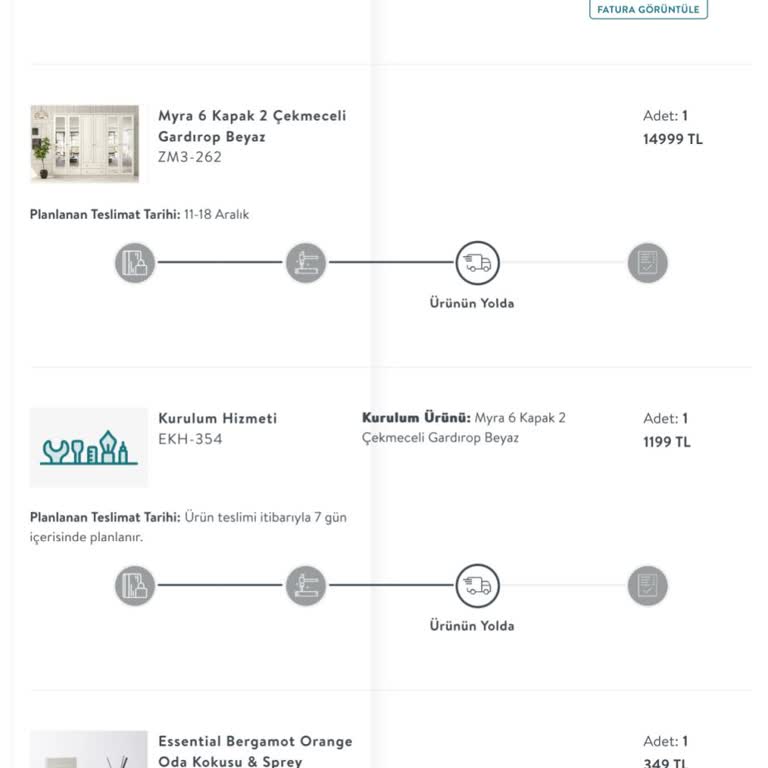 Vivense'den Teslim Edilmeyen Gardırop Mağduriyeti