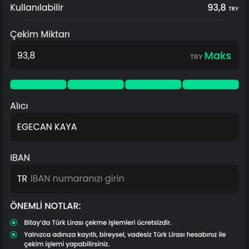 Bitay Coinlerim Ve Çekim İşlemlerim Sorunlu