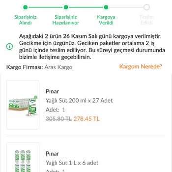 Kargoda Bekleyen Ürün Ve Artan Fiyat Mağduriyeti