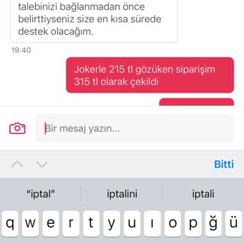 Yemeksepeti'nde Fazla Ücret Çekimi Ve İptal Sorunu