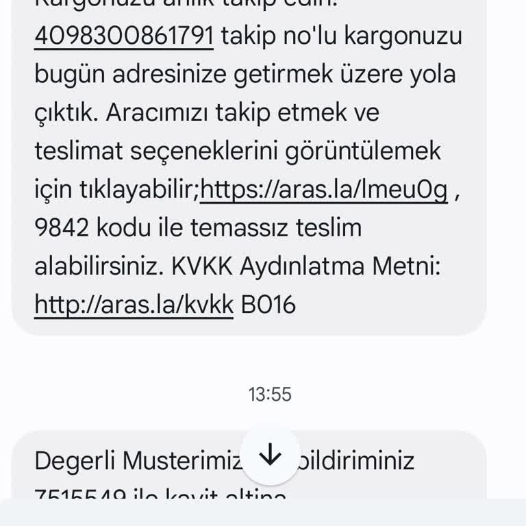 Aras Kargo İle Teslimat Sorunu Ve Müşteri Memnuniyetsizliği