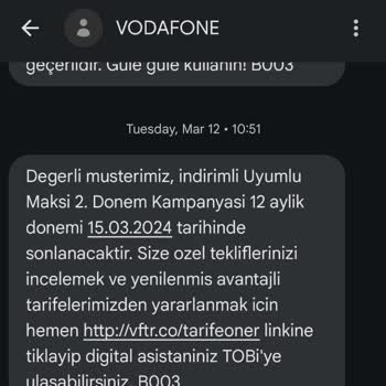 Vodafone'un Yanlış Bilgilendirmesi Mağduriyet Yaratıyor