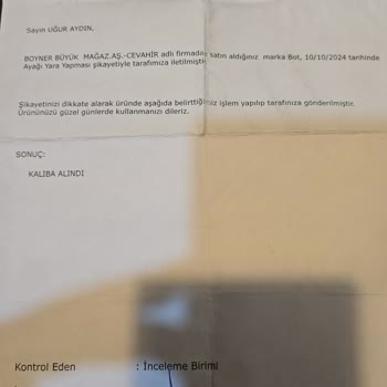 Boyner'den Aldığım Cat Botlar Sorunlu Ve İlgisiz Hizmet