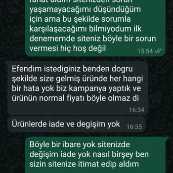 İade Ve Değişim Sorunuyla Karşılaşan Müşteri