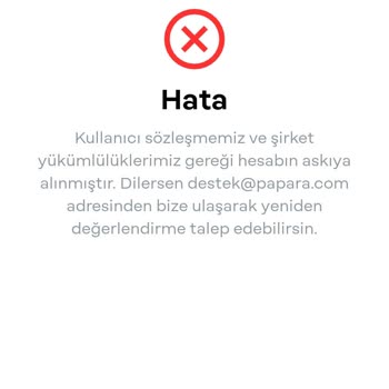 Papara Hesabım Haksız Yere Askıya Alındı