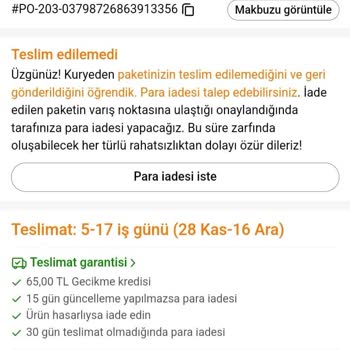 Kargo Teslimatında Yaşanan Sorun Ve Gecikme