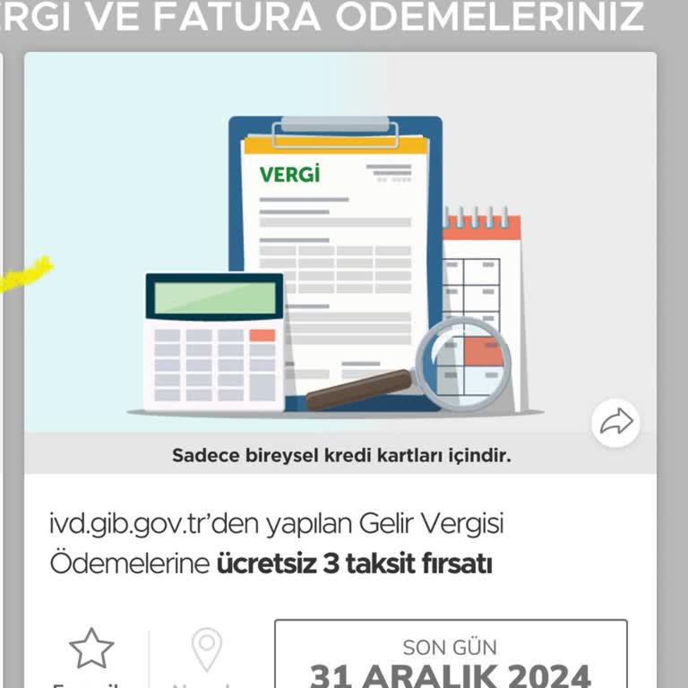 Garanti BBVA Vergi Ödemesinde Taksit Sorunu