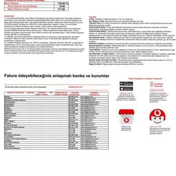 Vodafone Faturasında Haksız Ücretlendirme Ve İzinsiz Üyelikler