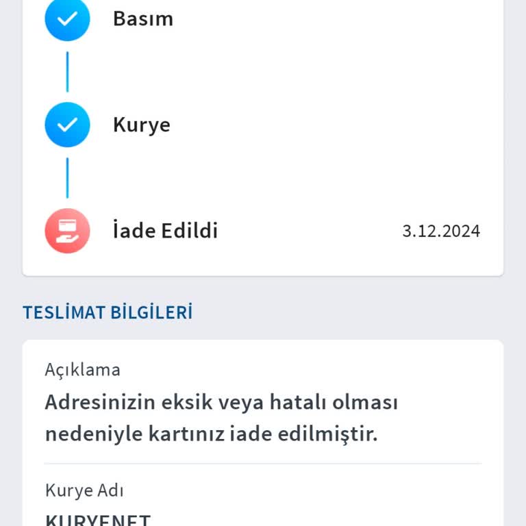 Adres Doğruyken Kart İadesi: Kuryenet'in Hatası