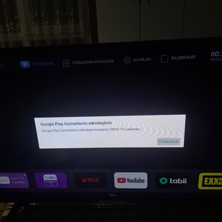 Onvo TV Güncelleme Sorunu: Sürekli Uyarı Mesajı