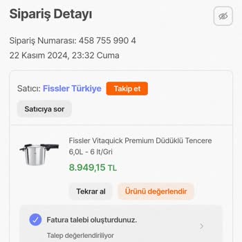 Fissler Düdüklü Tencere İlk Kullanımda Karardı, Fatura Gönderilmiyor