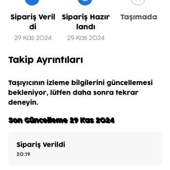 Kargo Takip Numarası Belirsizliği Ve İletişim Sorunu