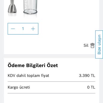 Bosch El Blenderi Teslimatında Sorun