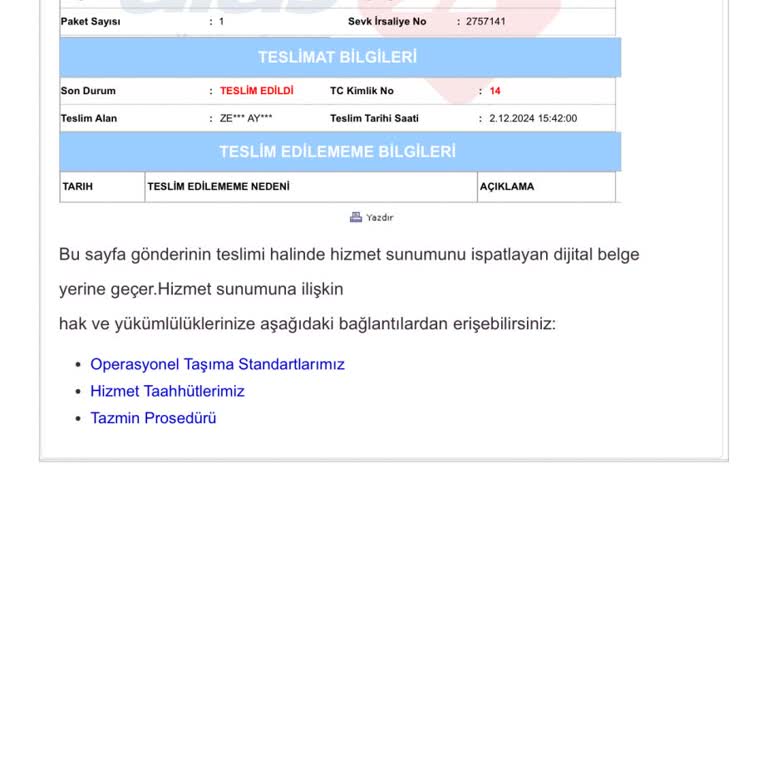 Aras Kargo İle Teslimat Sorunu: Bilgilendirme Ve Güven Eksikliği
