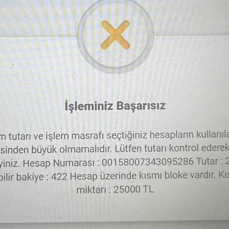 Kısmi Bloke Nedeniyle Yaşanan Mağduriyet