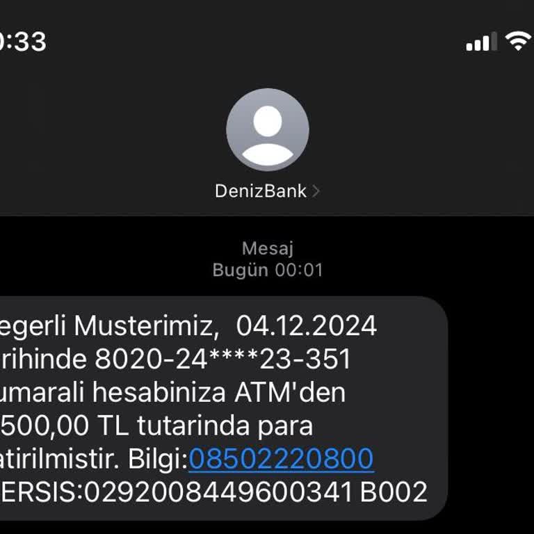 Denizbank ATM İşlem Sorunu Ve Müşteri Hizmetleri İlgisizliği