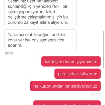 Çiğ Tavuk Döner Ve Ücret İadesi Sorunu
