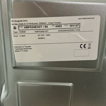 Bosch Fırın Pişirmiyor, İade Talebimiz Reddedildi