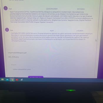 Digiturk Fatura Düzeltme Sorunu Ve Müşteri Memnuniyetsizliği