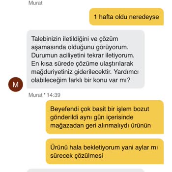 Bozuk Ürün Ve Yetersiz Müşteri Hizmetleri