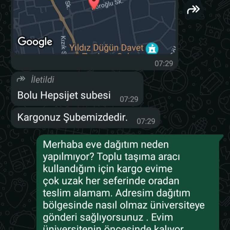 Hepsijet Kargoları Adrese Teslim Edilmiyor