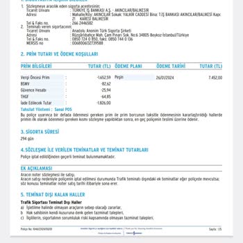 Poliçe İptalinde Ücret İadesi Sorunu