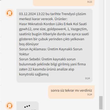 Trendyol'dan Aldığım Saatin İade Sürecindeki Sorunlar