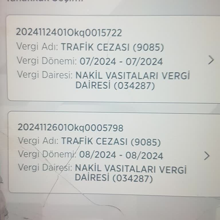 Mobil Bankacılıkta Görünen Hatalı Trafik Cezaları