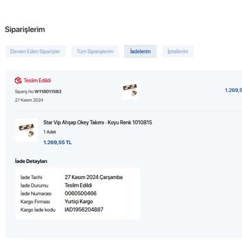 Kırık Ürün Ve İade Sürecindeki Gecikme