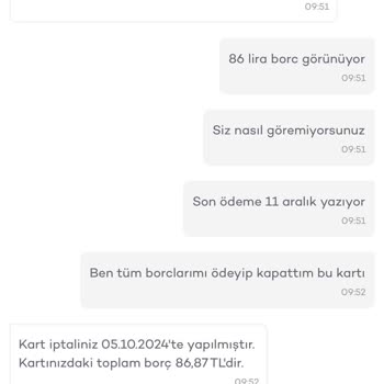 Kapatılmış Kartta Beklenmedik Borç Sorunu