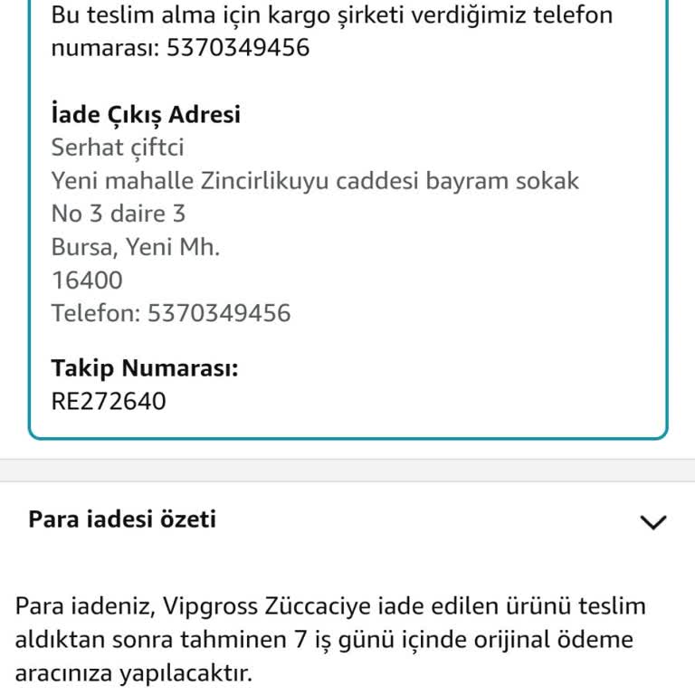 Eksik Ürün Ve Geciken İade Sorunu
