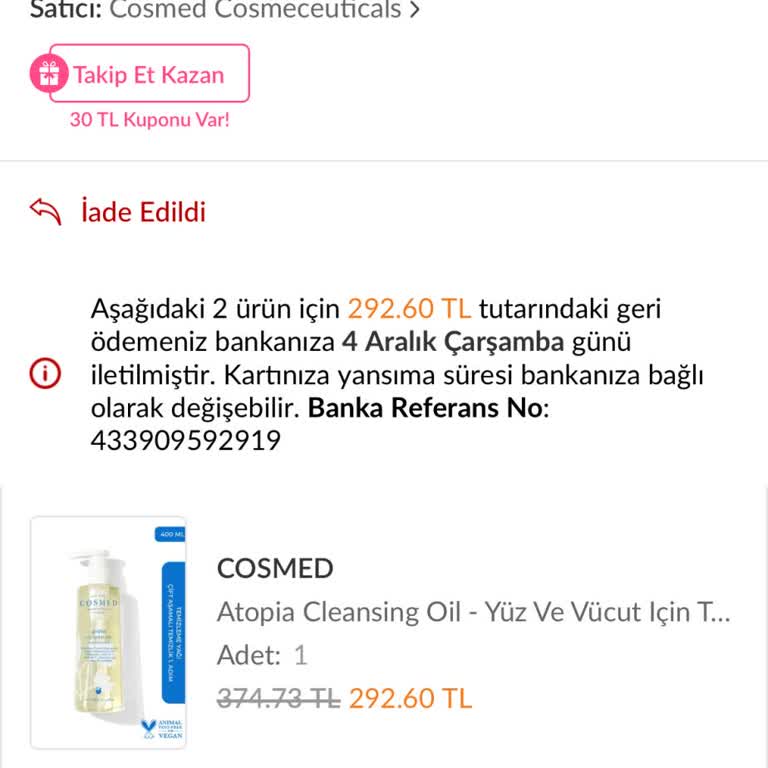 Kampanya Ürünü İade Edildi: Çözüm Bekliyorum!