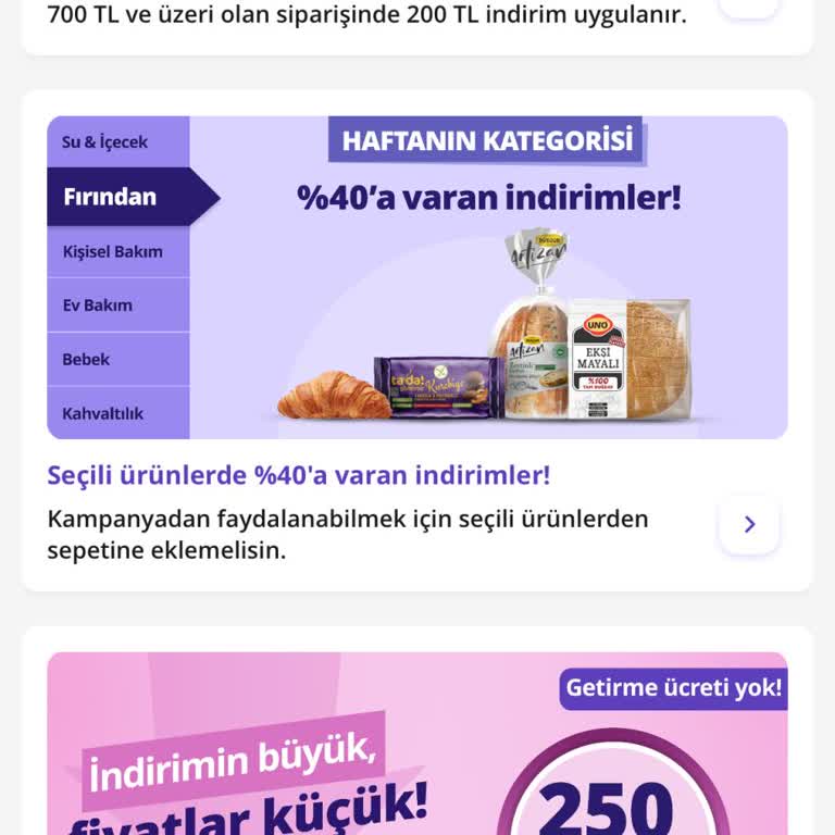 Getir Kampanyasında Belirsiz Alt Limit Sorunu!