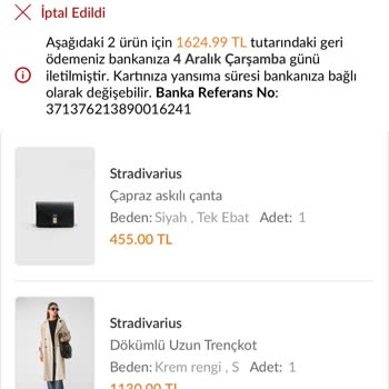 Ürün İptali Ve İletişim Sorunu