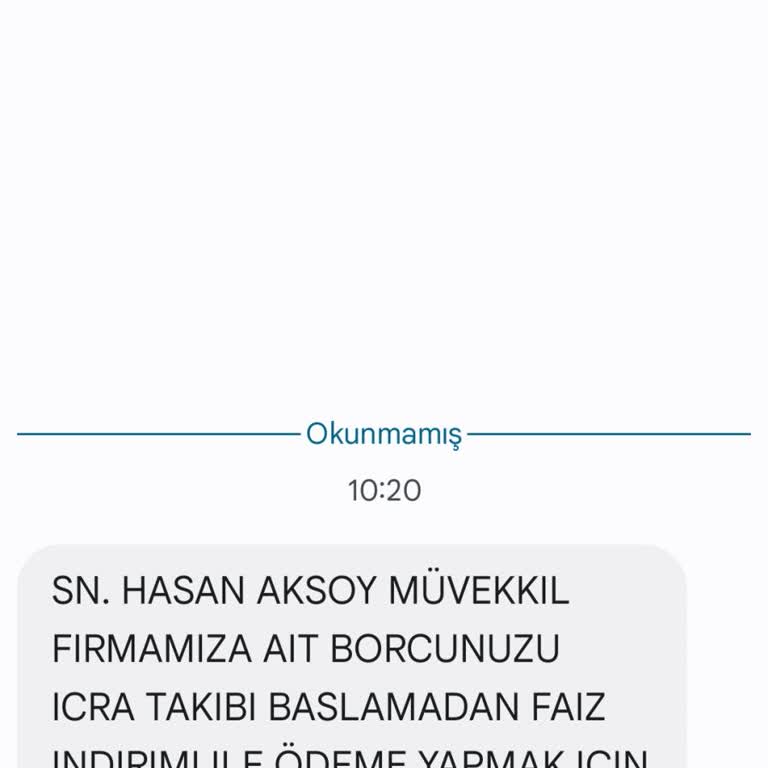 Telefonuma Gelen Yanlış Borç Mesajı Şaşkınlık Yarattı