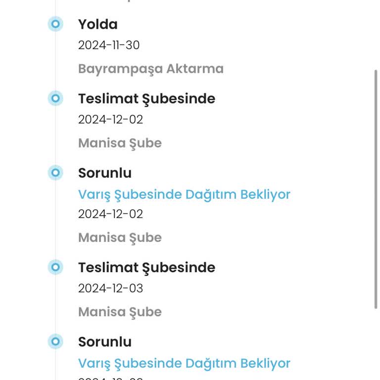 Kargo Teslimatında Sürekli Gecikme Ve İletişim Sorunu