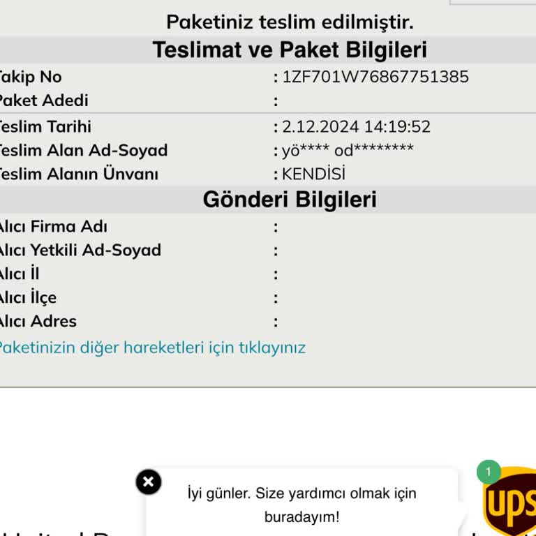 UPS Kargo Teslimatında Dikkatsizlik Ve Sorumluluk Endişesi