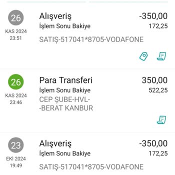 Vodafone Pay'de Kayıp Para Aktarımı Sorunu