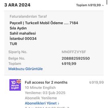 İzinsiz Abonelik Ve Ücret İadesi Talebi