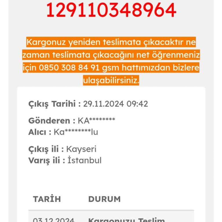 Teslimat Sorunları Ve Yanıltıcı Bilgilendirme