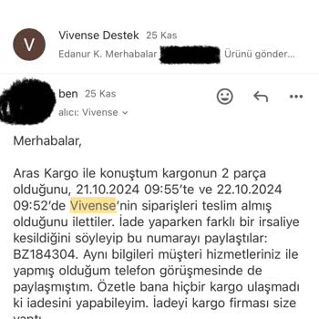 Vivense'den Teslim Edilmeyen TV Ünitesi Ve İade Sorunu