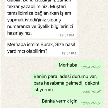 Para İadesi Ve Kötü Müşteri Hizmetleri Deneyimi