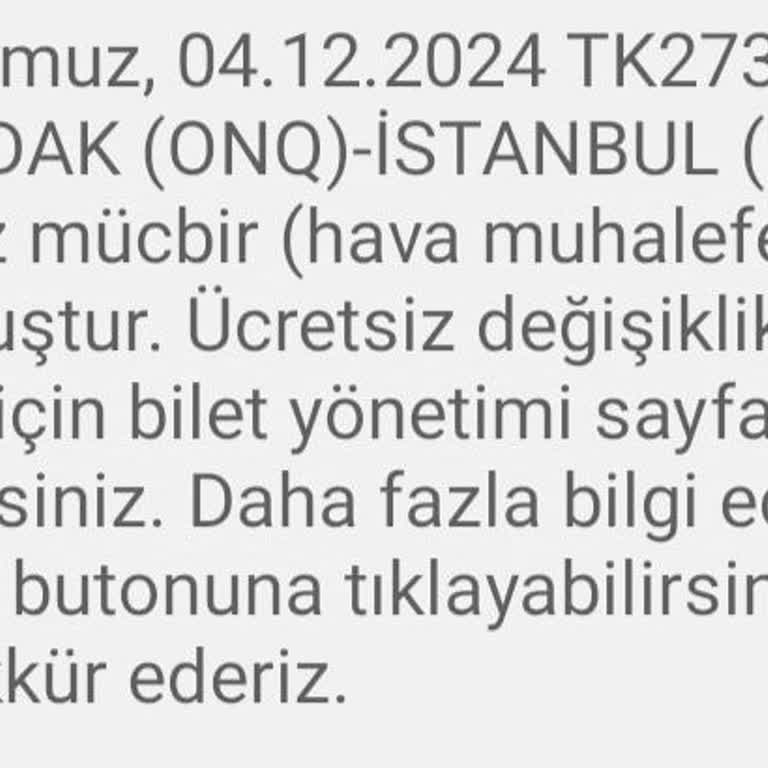 Türk Hava Yolları İle İptal Edilen Uçuşların Mağduriyeti