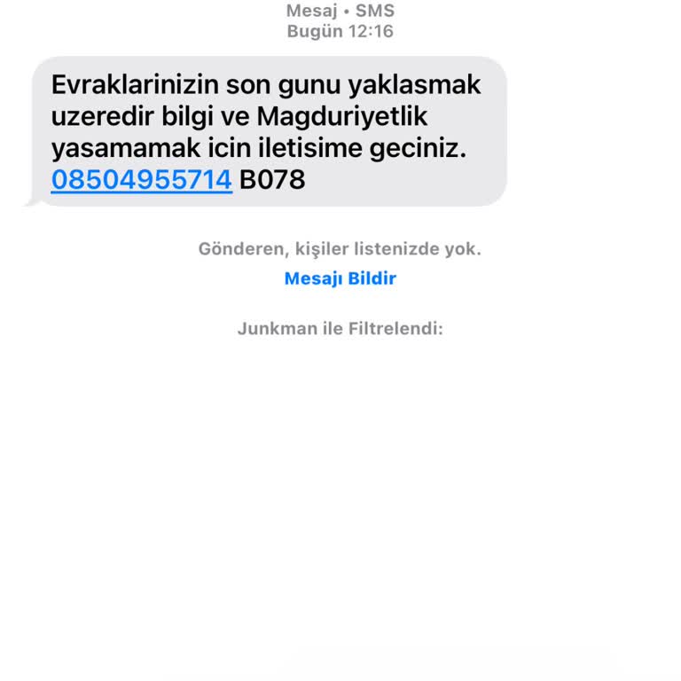 Yanıltıcı Mesajlarla Mağduriyet Riski