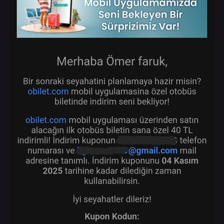 Obilet Hesabımda Yetkisiz Erişim Ve İletişim Sorunu