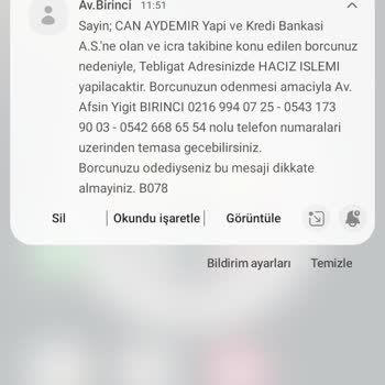 Yapı Kredi Avukatlık Şirketinin Rahatsız Edici Üslubu
