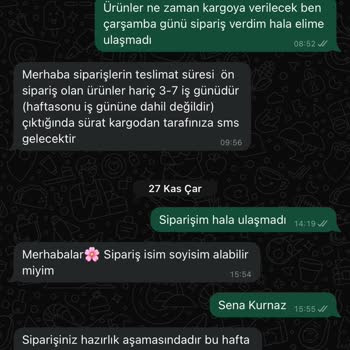 Sipariş Gecikmesi Ve İletişim Sorunu