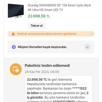 İndirimle Aldığım TV'nin Teslim Edilmemesi Ve Mağduriyetim