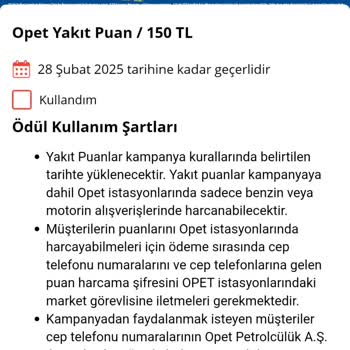 Opet Yakıt Puanı Kazandım Ama Kod Gelmedi