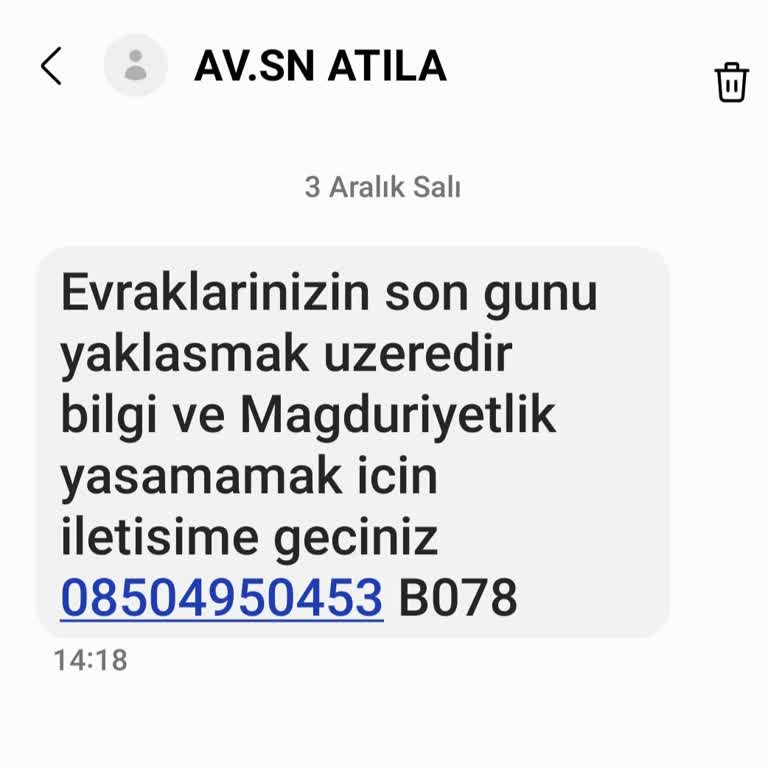 Mesaj Yolu İle Dava Mesajı